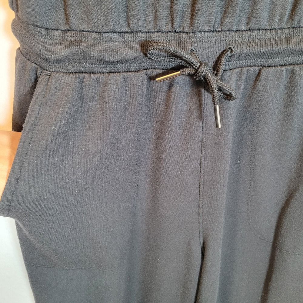 Athleta Womens Tank Pockets Jogger Jumpsuit Size XS Black Athleisure Loungewear - Picture 10 of 11